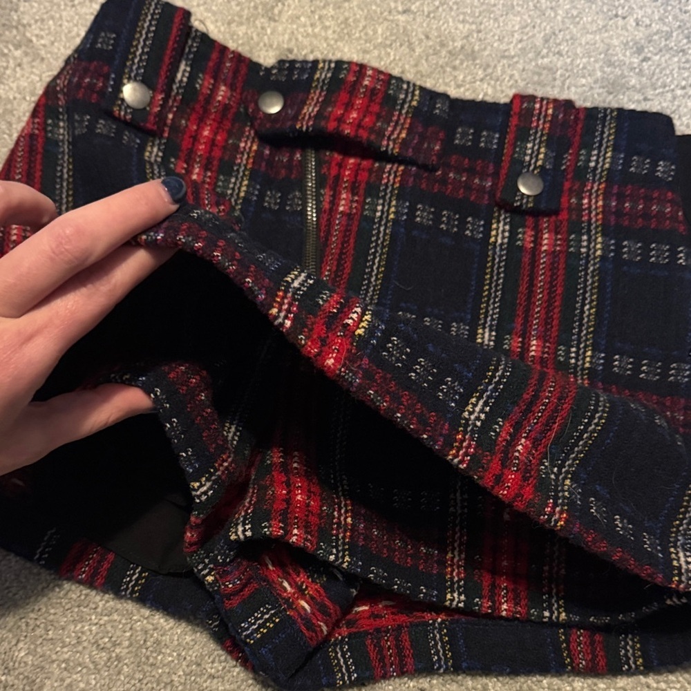 Free people Plaid Red, Black and Blue Women’s Skort - Picture 6 of 6